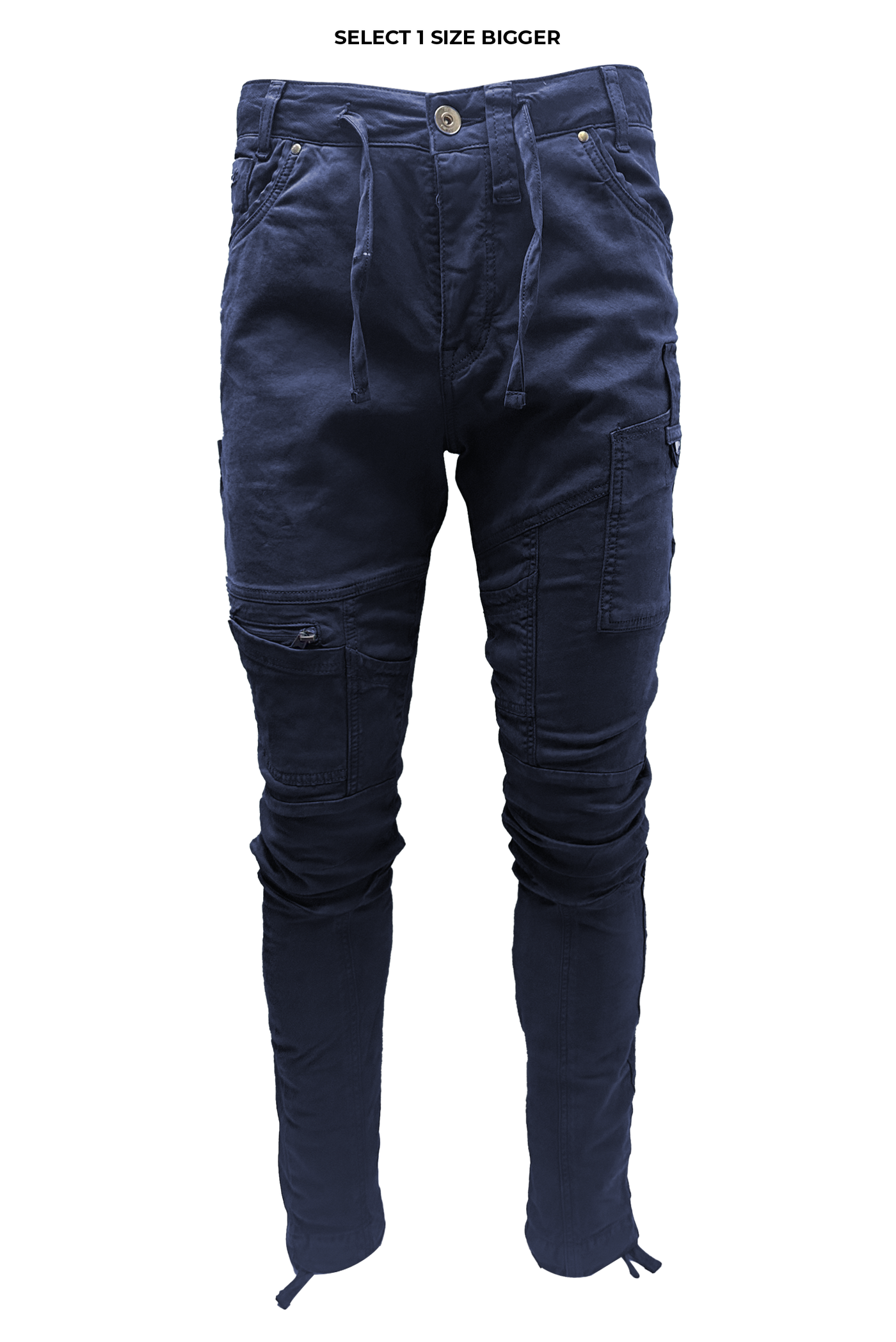 Vialli Ranger Navy Cargo Pants: Durable Cotton Spandex, Multi-Pocket, Platinum Collection