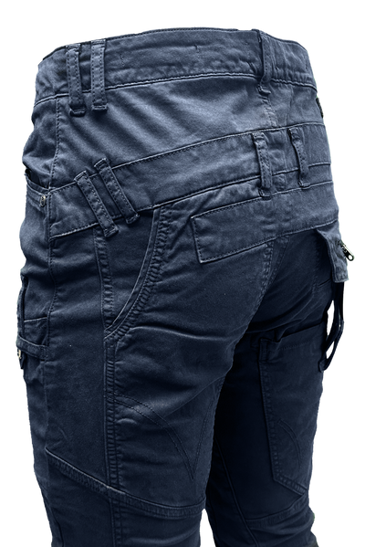 Vialli Ranger Navy Cargo Pants: Durable Cotton Spandex, Multi-Pocket, Platinum Collection