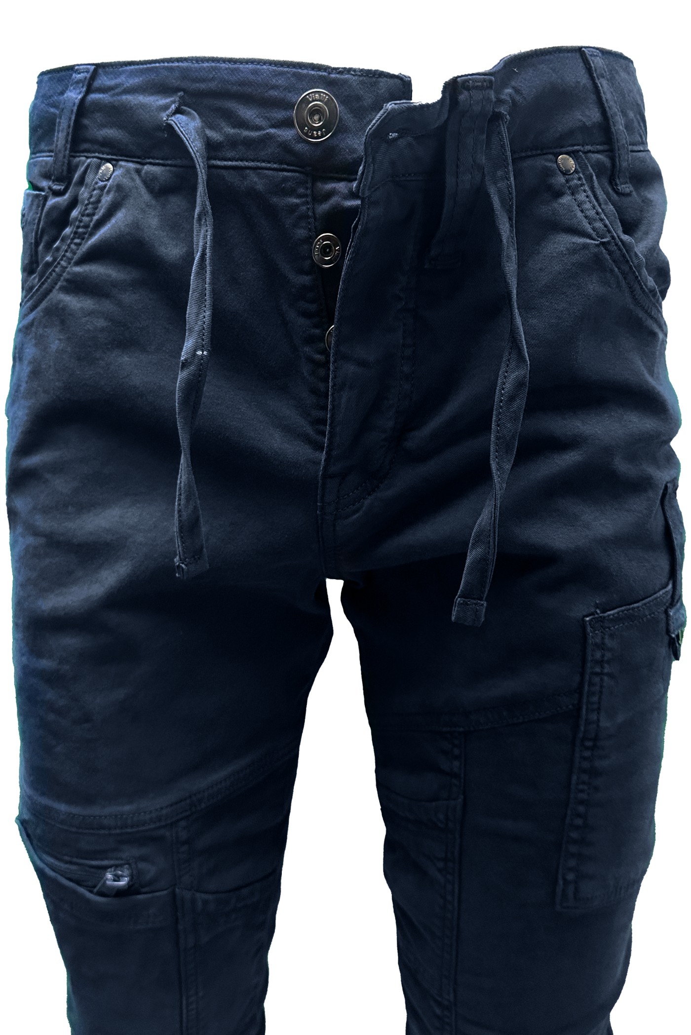Vialli Ranger Navy Cargo Pants: Durable Cotton Spandex, Multi-Pocket, Platinum Collection