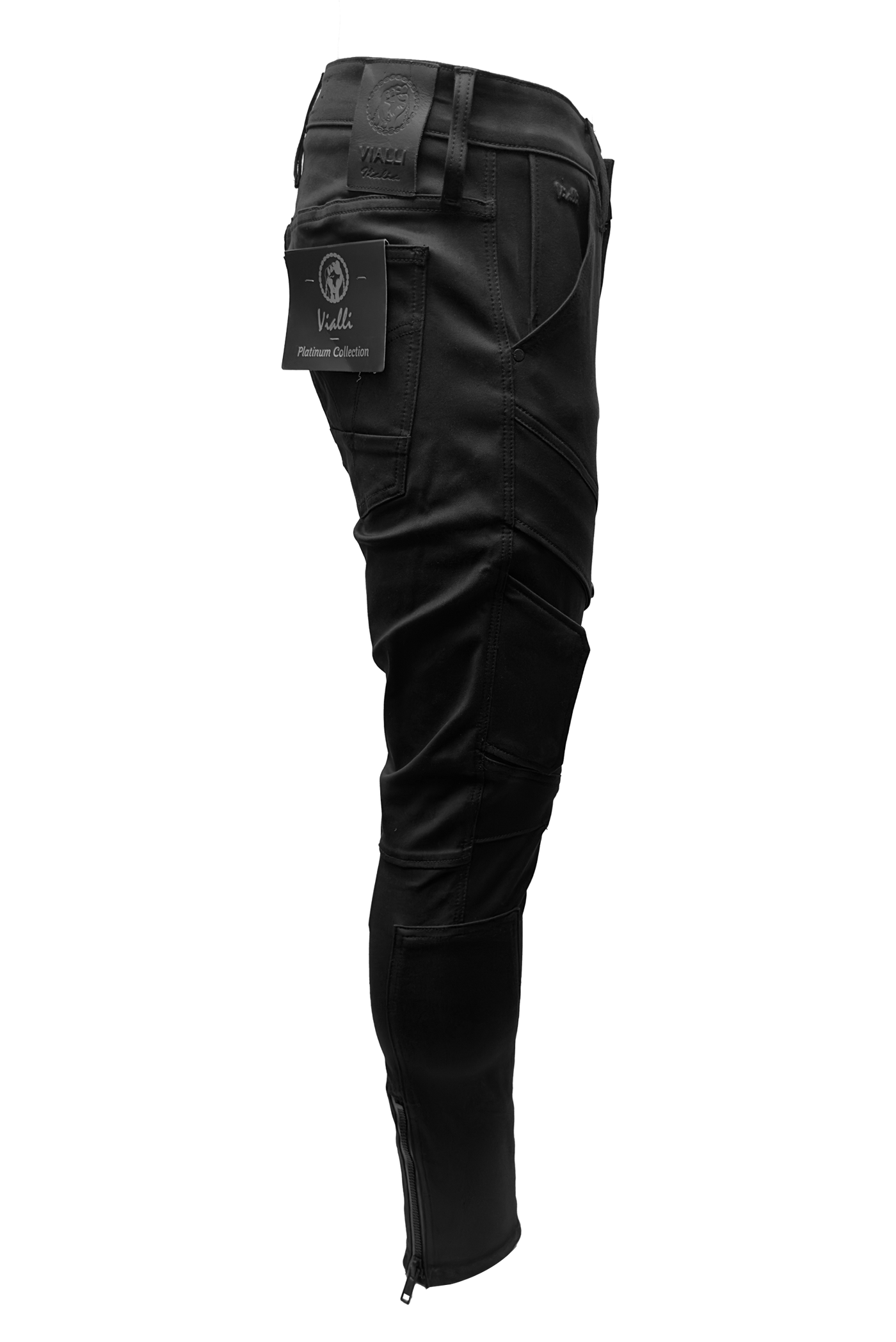 Vialli Ziniomi Morbido-Fit Jean: Premium Cotton Elastane, Stylish Black Denim