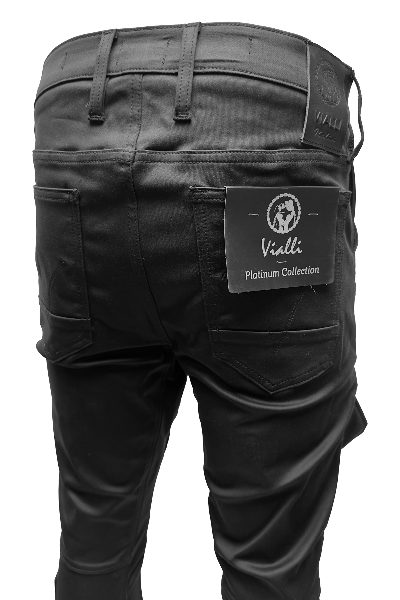 Vialli Ziniomi Morbido-Fit Jean: Premium Cotton Elastane, Stylish Black Denim