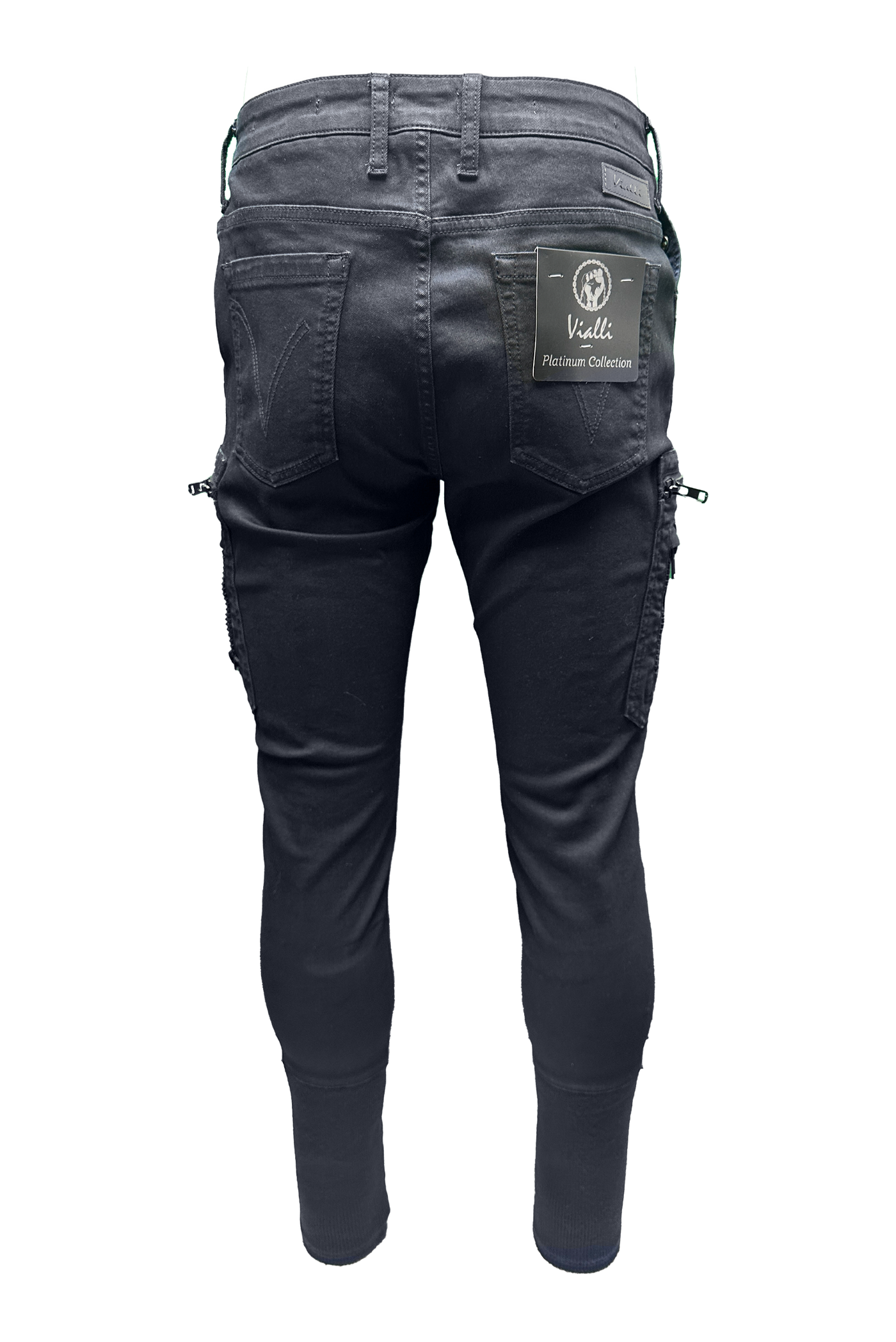 Vialli Platinum Collection Remonacci Ultra-Fit Jean with Cargo Pockets Navy