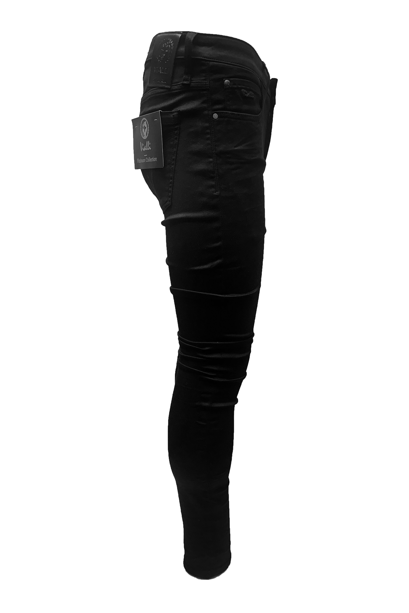 Vialli Abertosht Platinum Collection Black Skinny Jean with Embroidered Coin Pocket
