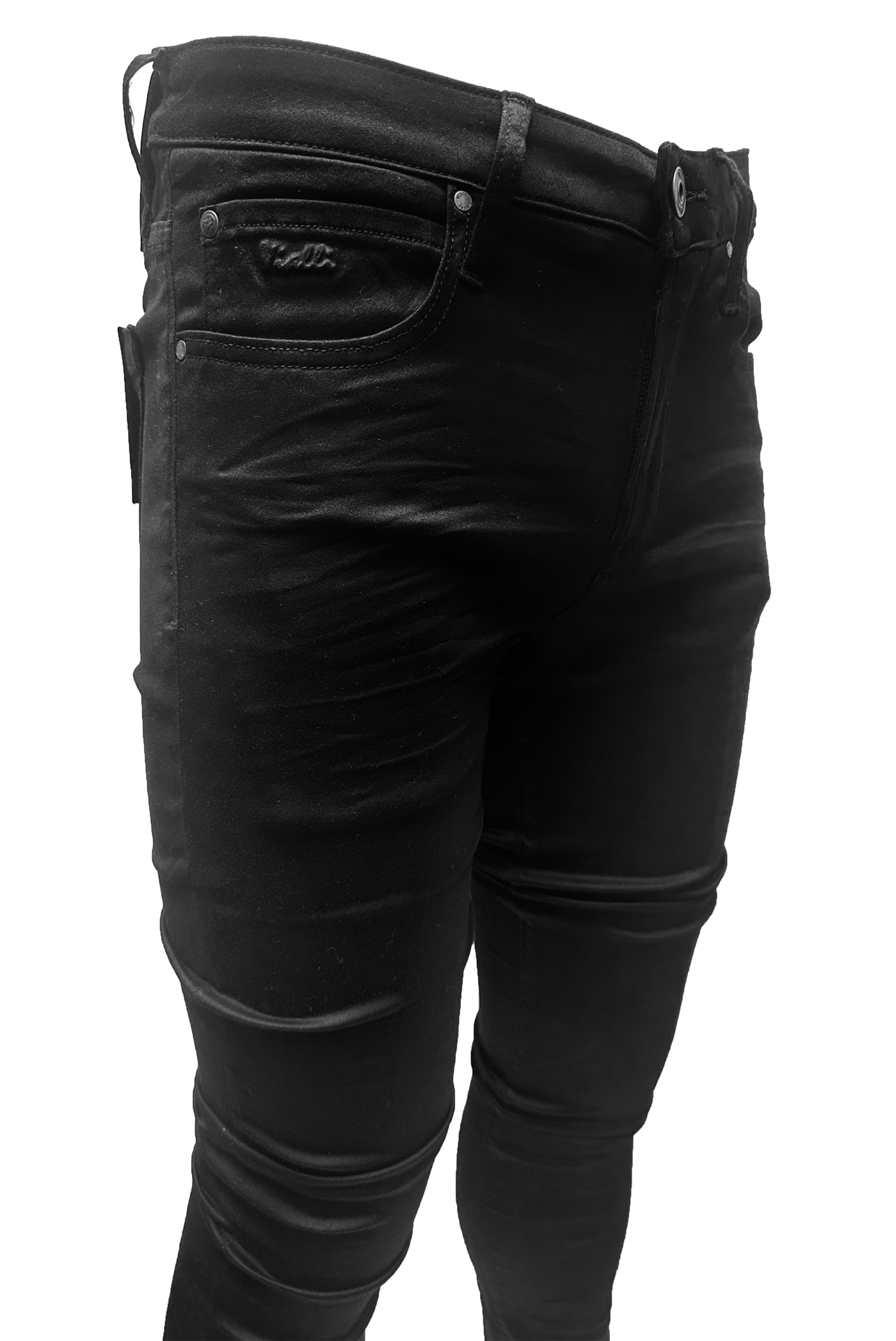 Vialli Abertosht Platinum Collection Black Skinny Jean with Embroidered Coin Pocket