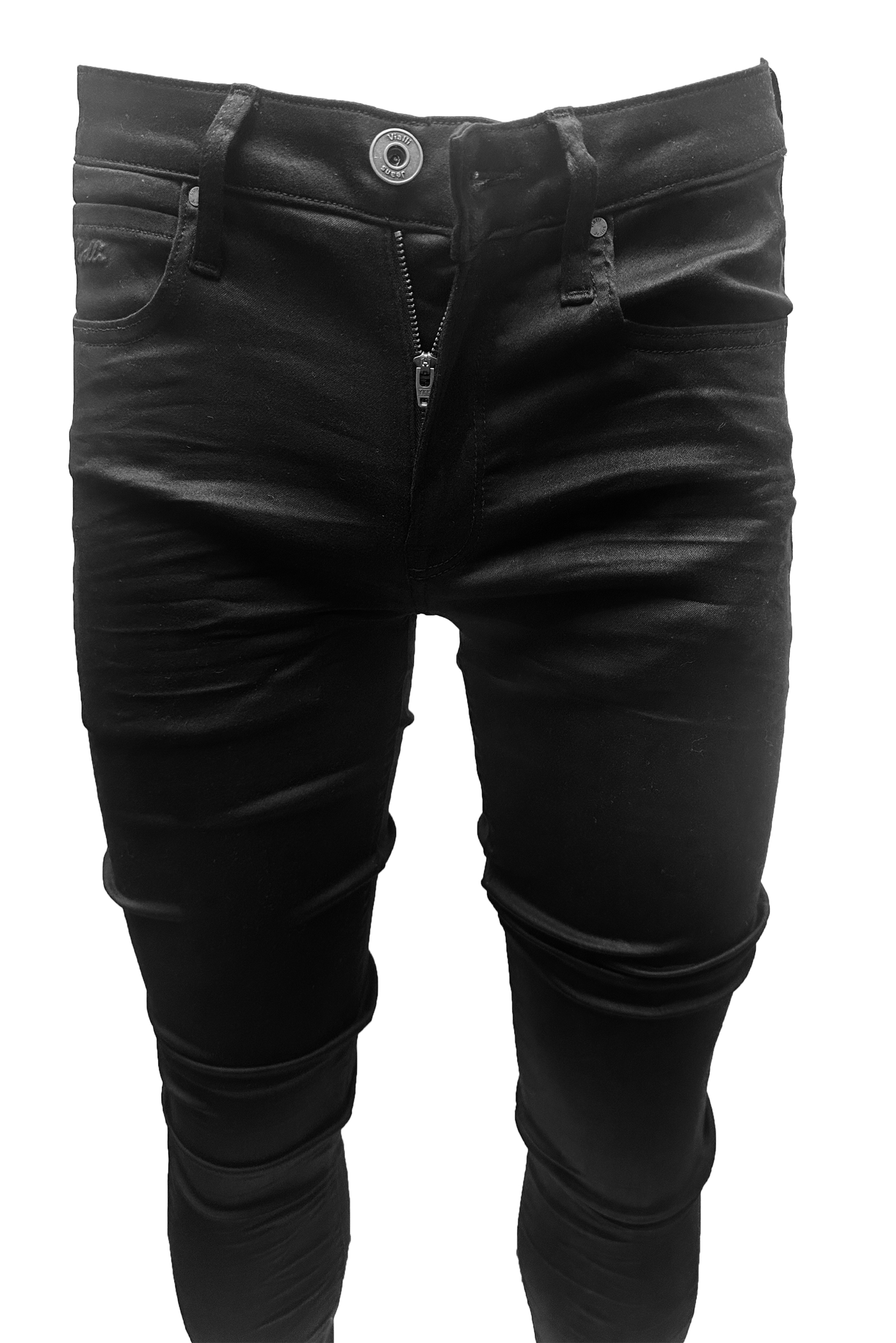 Vialli Abertosht Platinum Collection Black Skinny Jean with Embroidered Coin Pocket