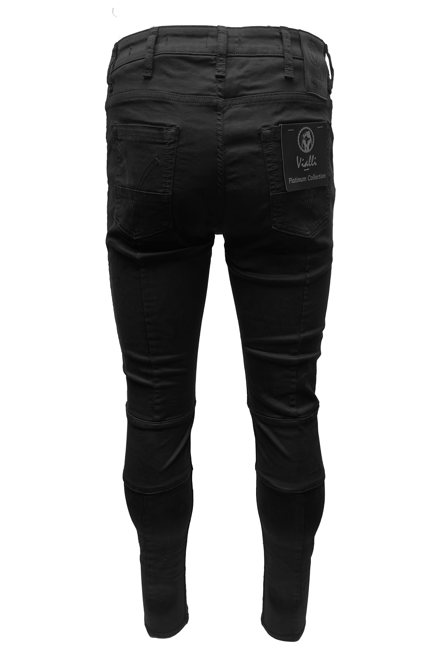 Vialli Ibollano Ultra-Fit Black Jeans for Men