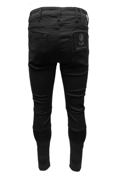 Vialli Ibollano Ultra-Fit Black Jeans for Men