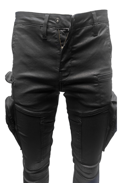 Vialli Jumper Wax Ultra-Fit Black Men's Designer Denim Jeans with Pockets