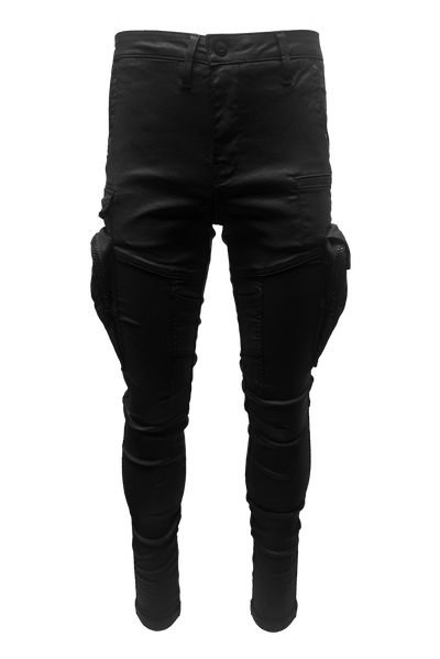 Vialli Jumper Wax Ultra-Fit Black Men's Designer Denim Jeans with Pockets