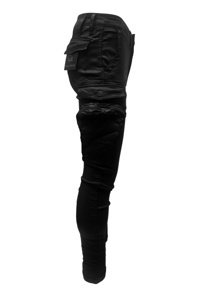 Vialli Jumper Wax Ultra-Fit Black Men's Designer Denim Jeans with Pockets
