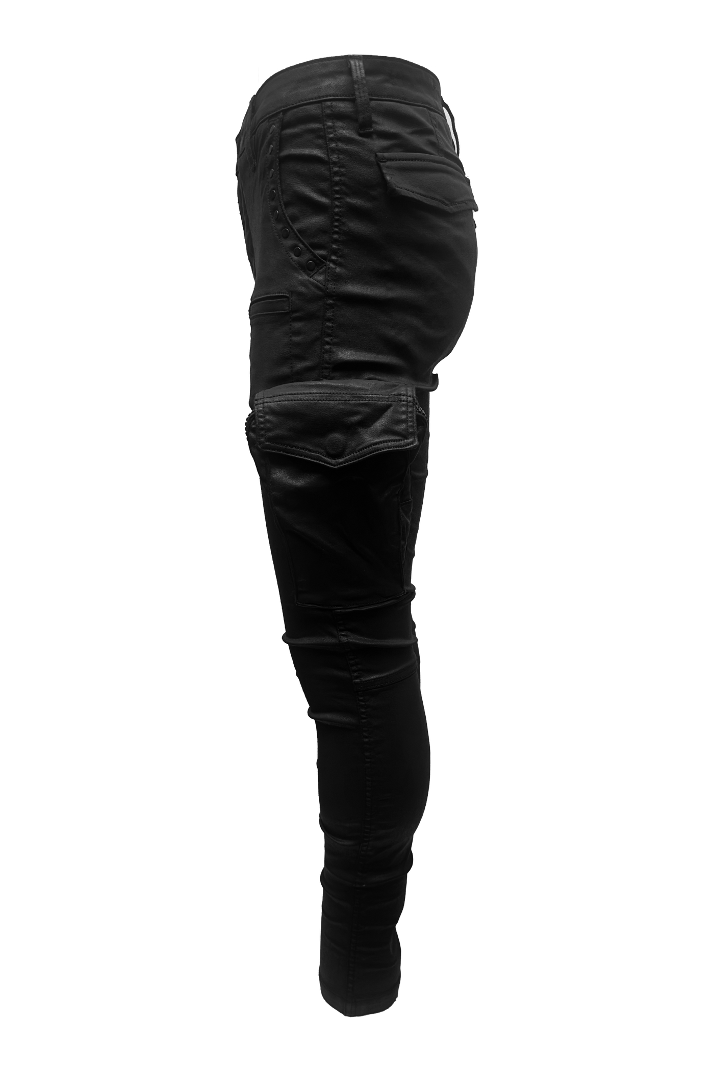 Vialli Jumper Wax Ultra-Fit Black Men's Designer Denim Jeans with Pockets