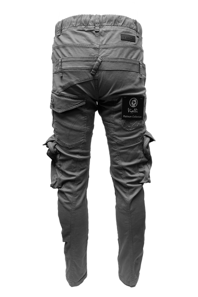 Vialli Joey Grey Cargo Pants: Platinum Collection Comfort & Style