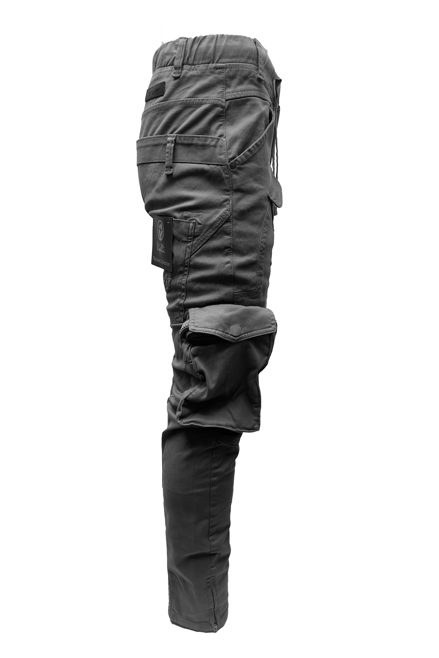Vialli Joey Grey Cargo Pants: Platinum Collection Comfort & Style