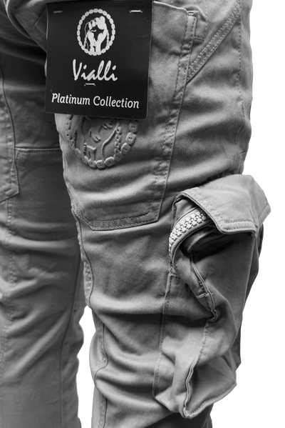 Vialli Platinum Joey Grey Cargo Pants: Comfort, Style, and Versatility