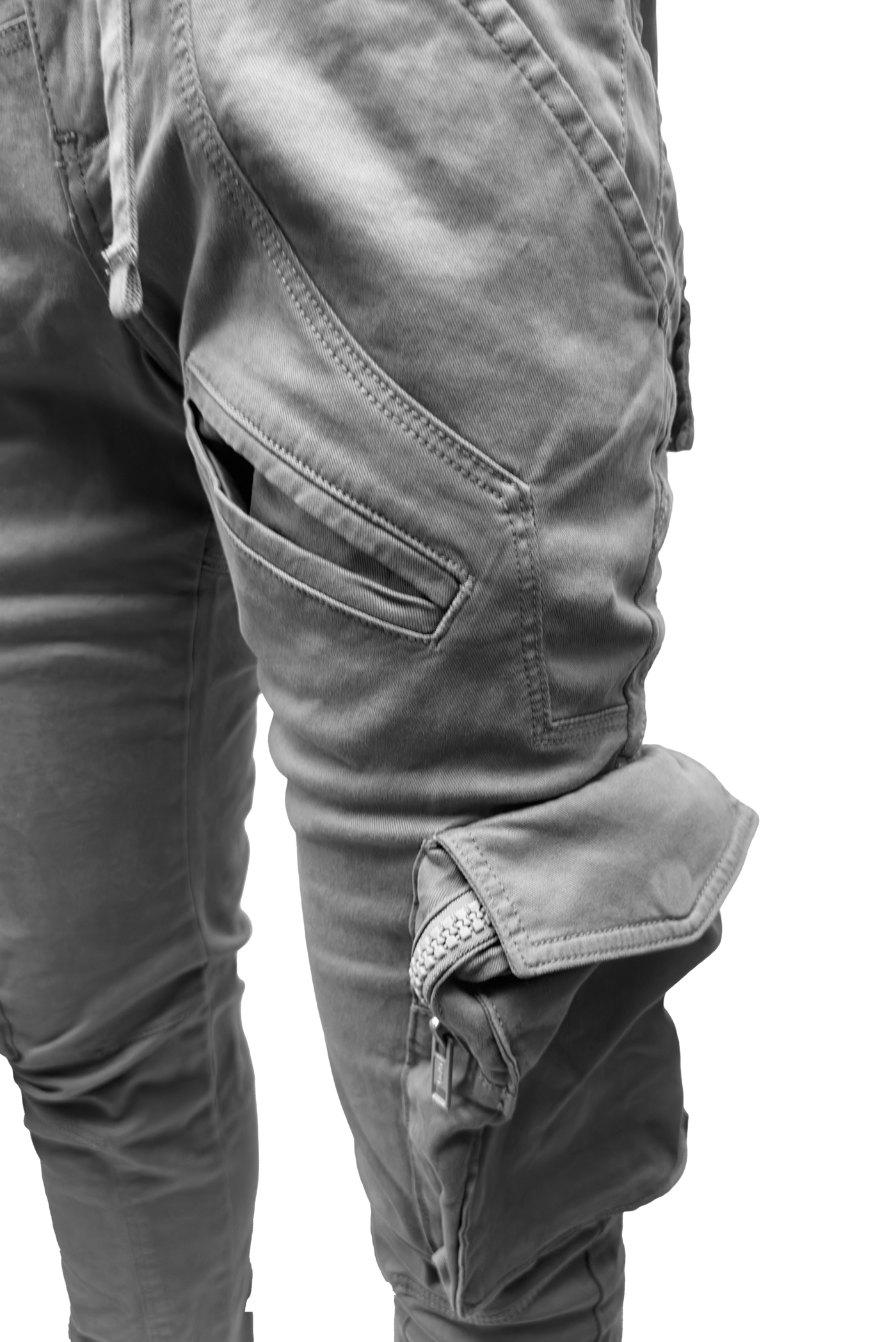 Vialli Joey Grey Cargo Pants: Platinum Collection Comfort & Style