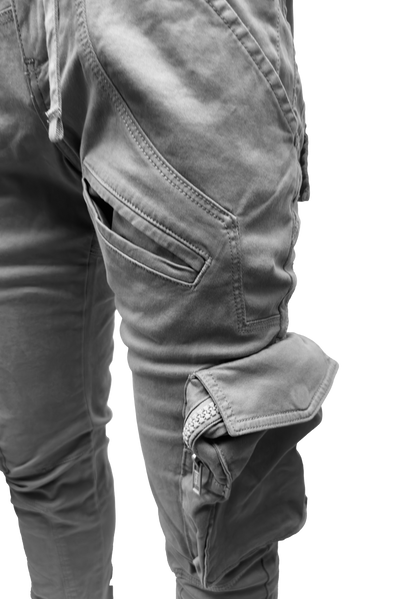 Vialli Joey Grey Cargo Pants: Platinum Collection Comfort & Style