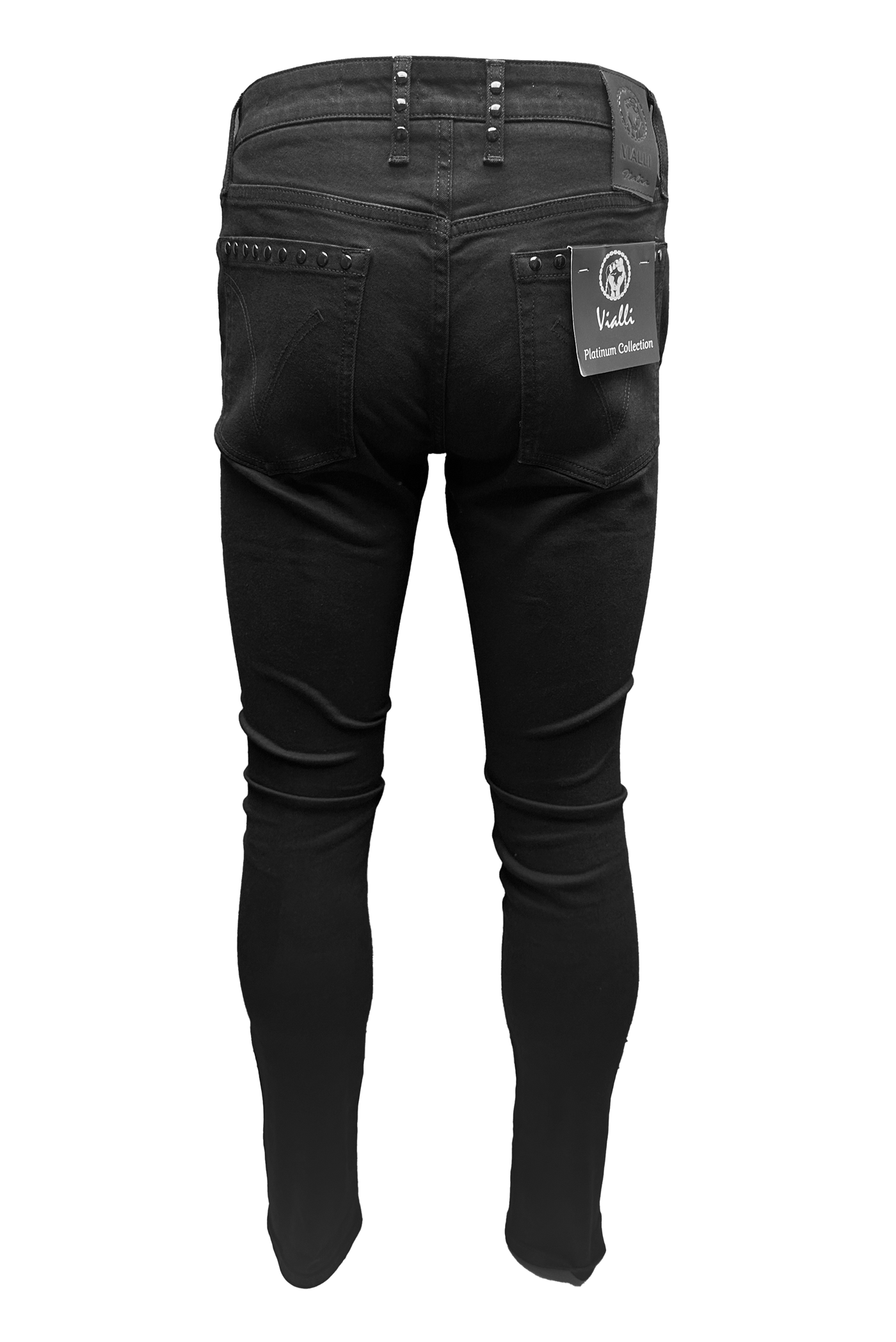 Vialli Ivencio Skinny Jean: Sleek, Form-Fitting, Platinum Summer Collection Denim