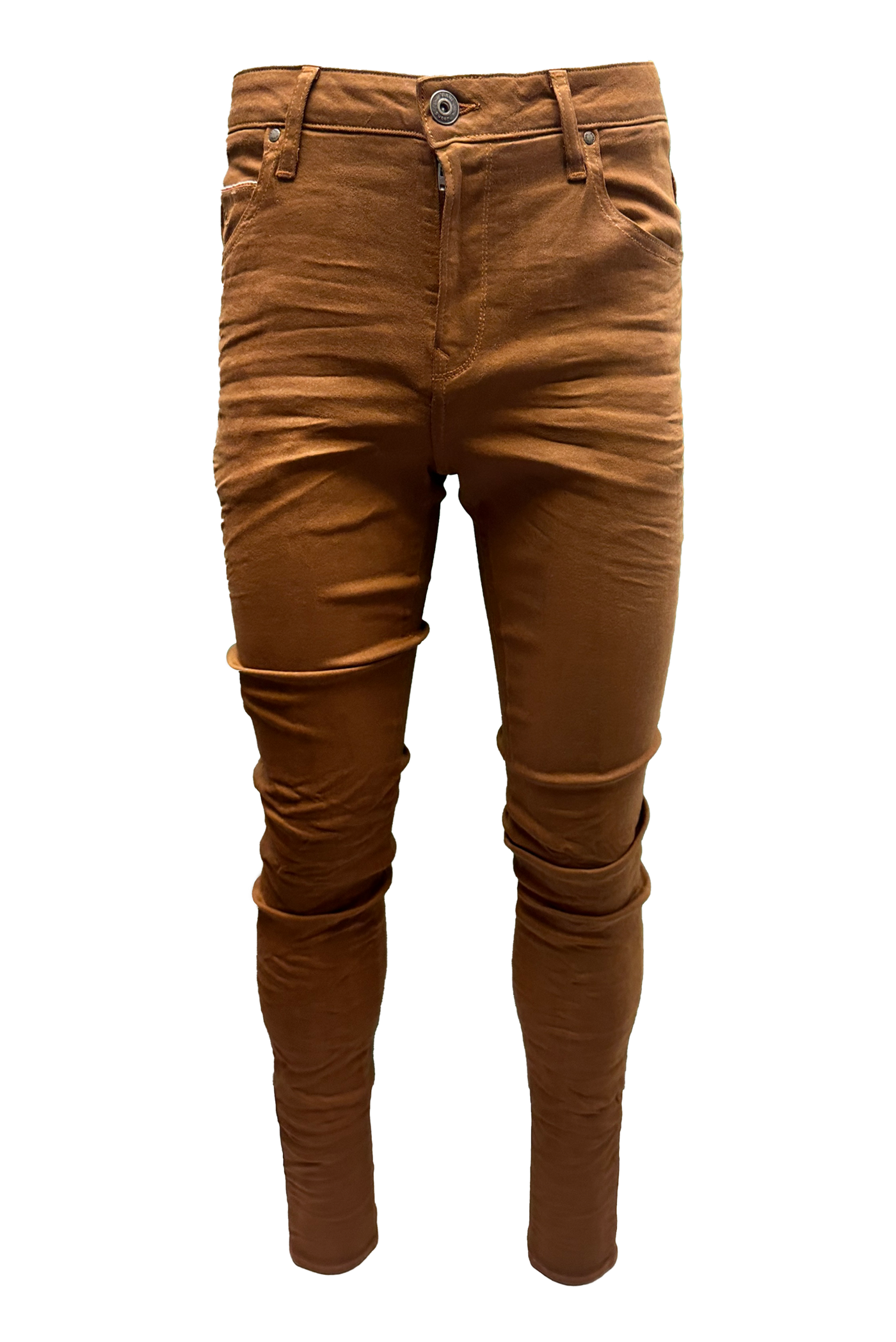 Vialli Ifello Ultra-Fit Rust Jeans: Premium Stretch Denim for Ultimate Comfort