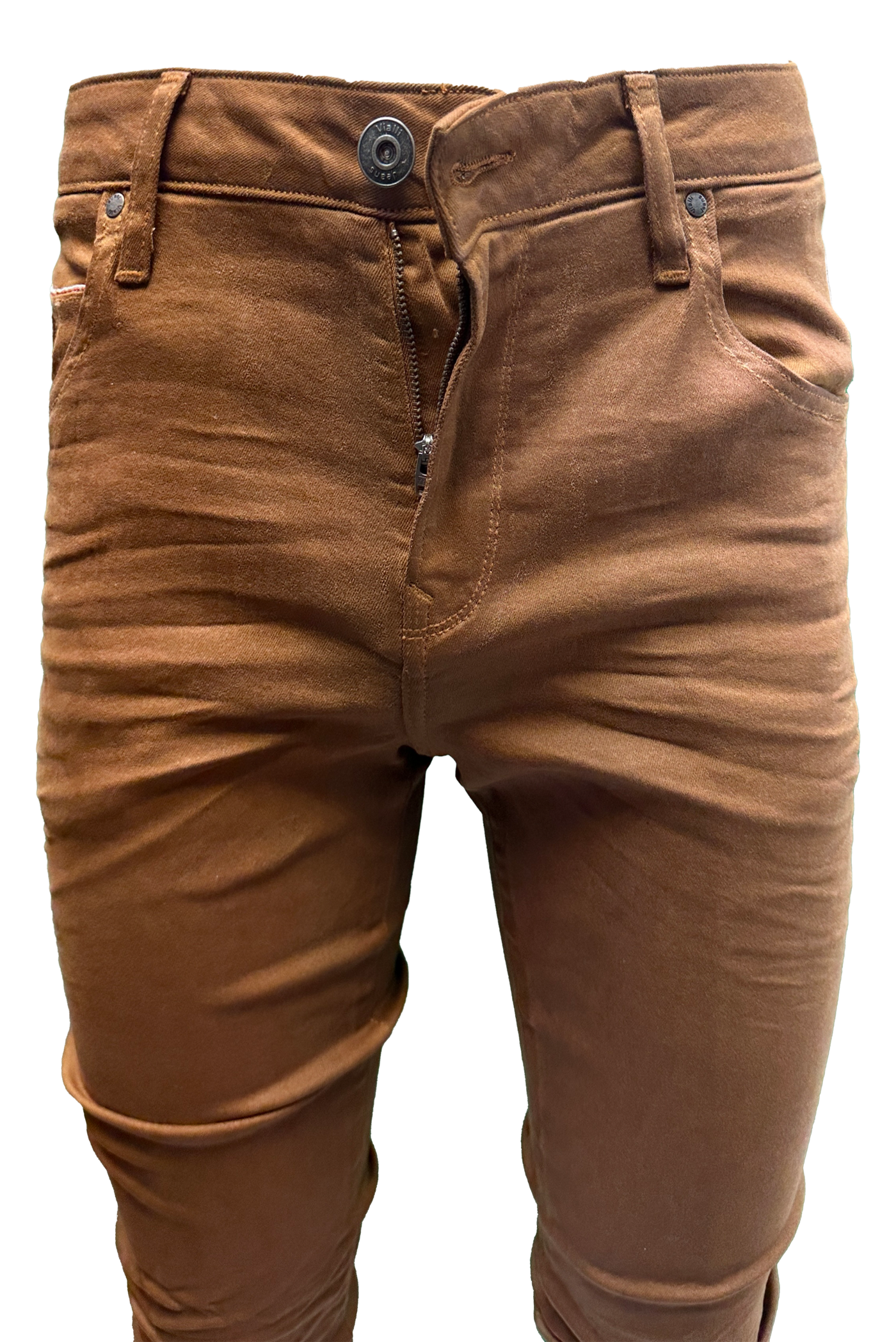Vialli Ifello Ultra-Fit Rust Jeans: Premium Stretch Denim for Ultimate Comfort
