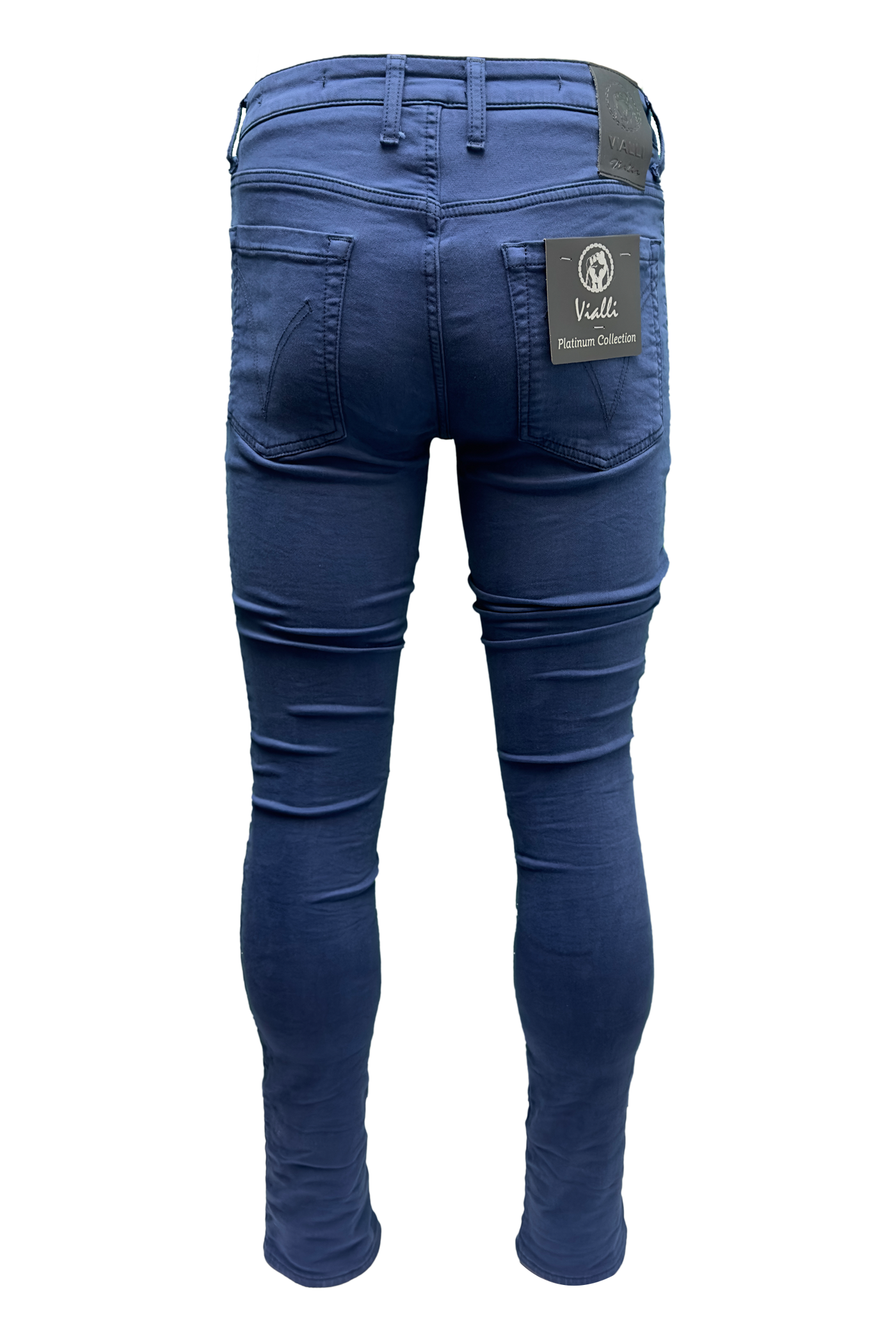 Vialli Iquip Blue Skinny Jeans for Men - Platinum Collection Denim