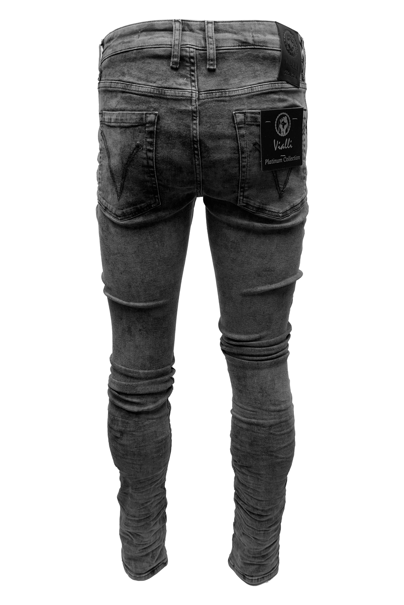 Vialli Ibasttuk Grey Skinny Jeans for Men - Ultimate Comfort & Style