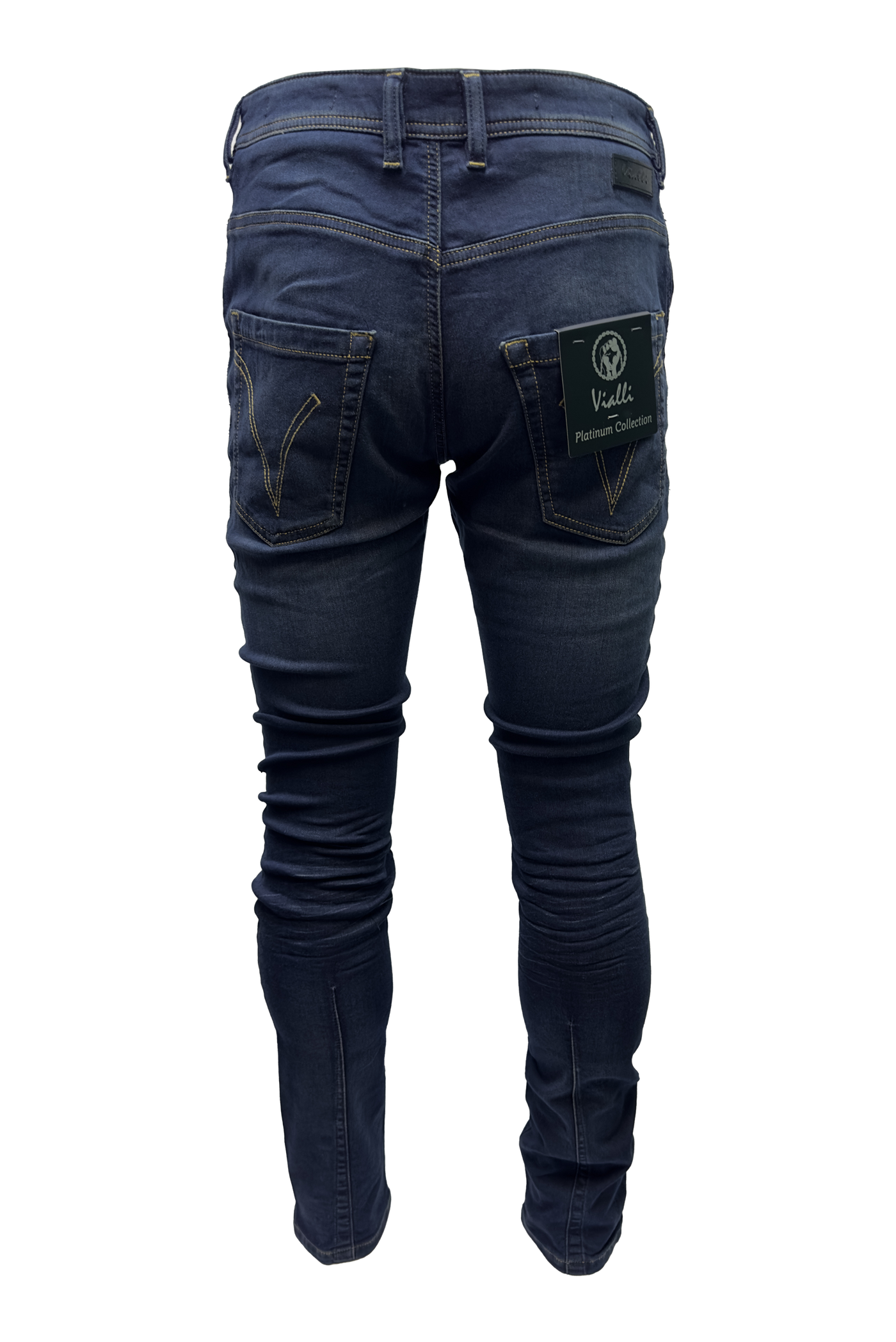 Vialli Platinum Iwtraanse Strato-Fit Blue Denim Jeans for Men