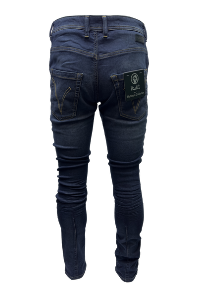 Vialli Platinum Iwtraanse Strato-Fit Blue Denim Jeans for Men