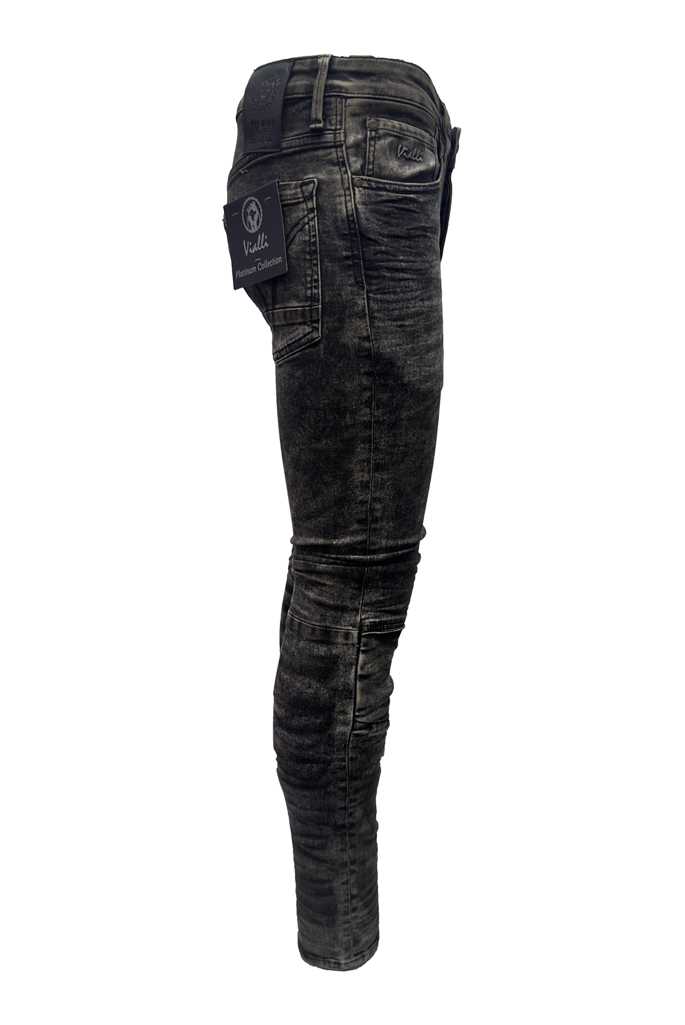 Vialli Jogganott Scheletrico Skinny Jeans: Grey Slim-Fit, Four-Pocket Design