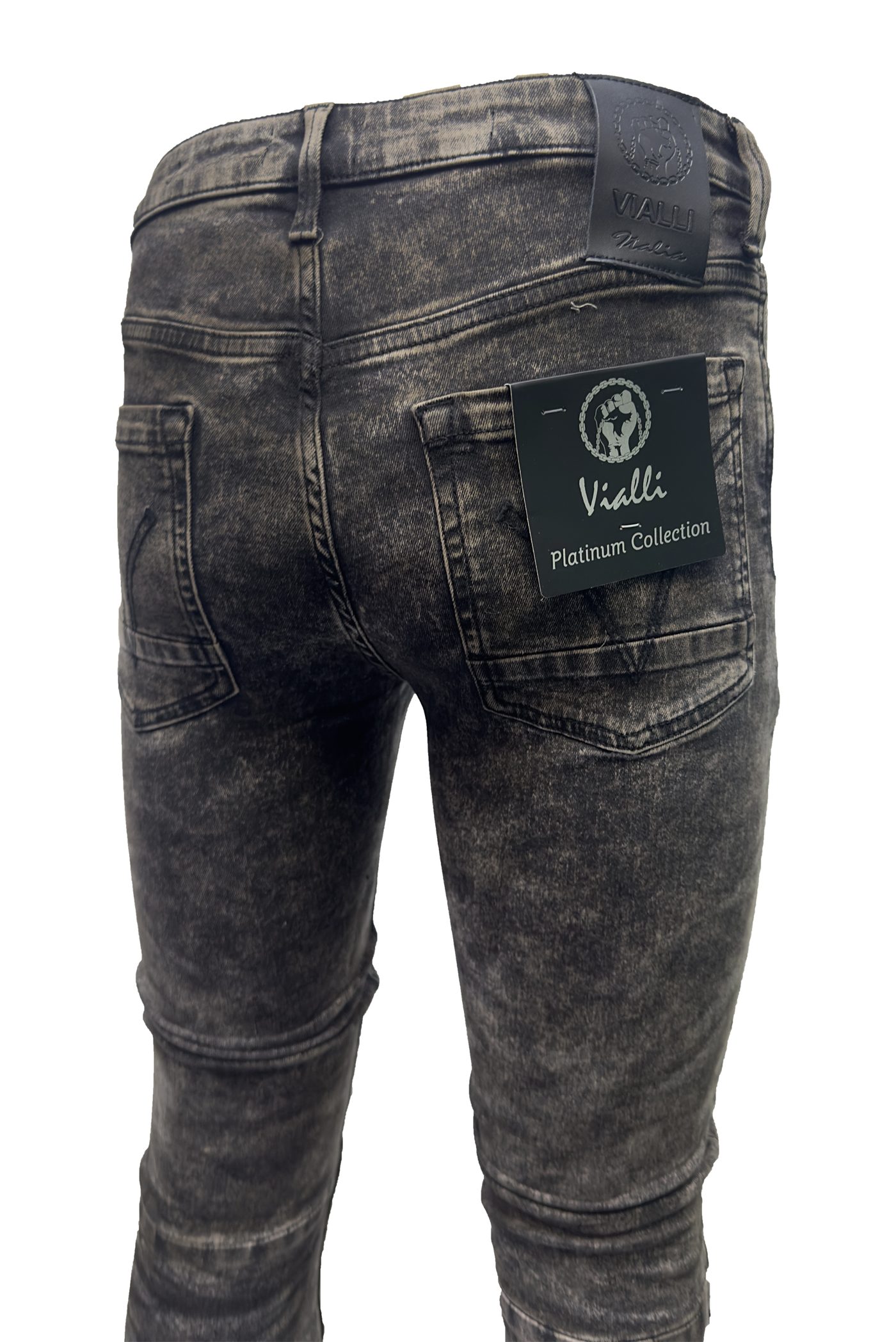 Vialli Jogganott Scheletrico Skinny Jeans: Grey Slim-Fit, Four-Pocket Design