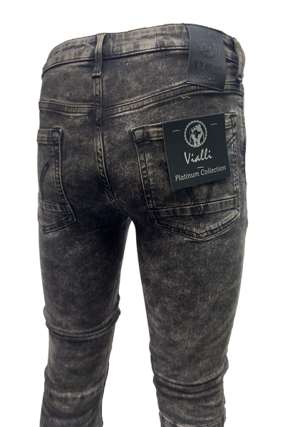 Vialli Jogganott Scheletrico Skinny Jeans: Grey Slim-Fit, Four-Pocket Design