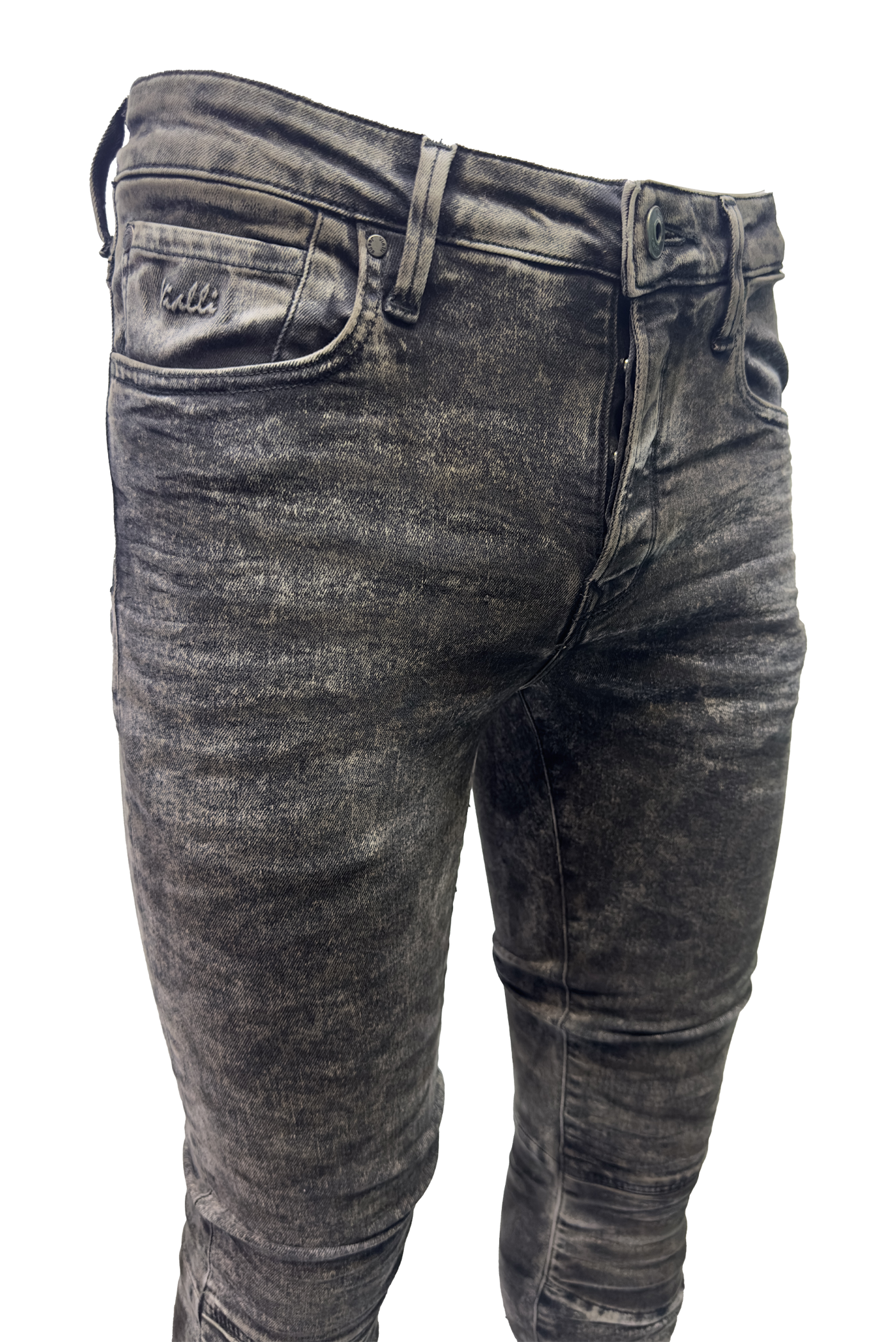 Vialli Jogganott Scheletrico Skinny Jeans: Grey Slim-Fit, Four-Pocket Design