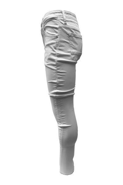 Vialli Juckichini White Ultra-Fit Jeans: Premium Cotton Blend, Four Pockets
