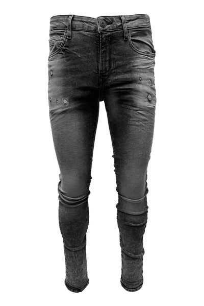 Vialli Jocavic Slim Fit Grey Jeans with Shears Detailing for Men