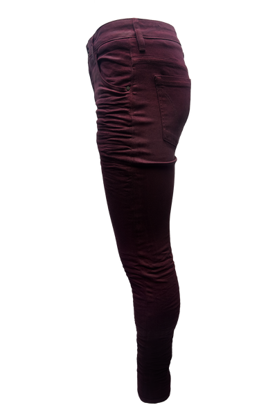 Vialli Jealous Ultra-Fit Maroon Jeans: Platinum Collection Style VJ24D47 Denim