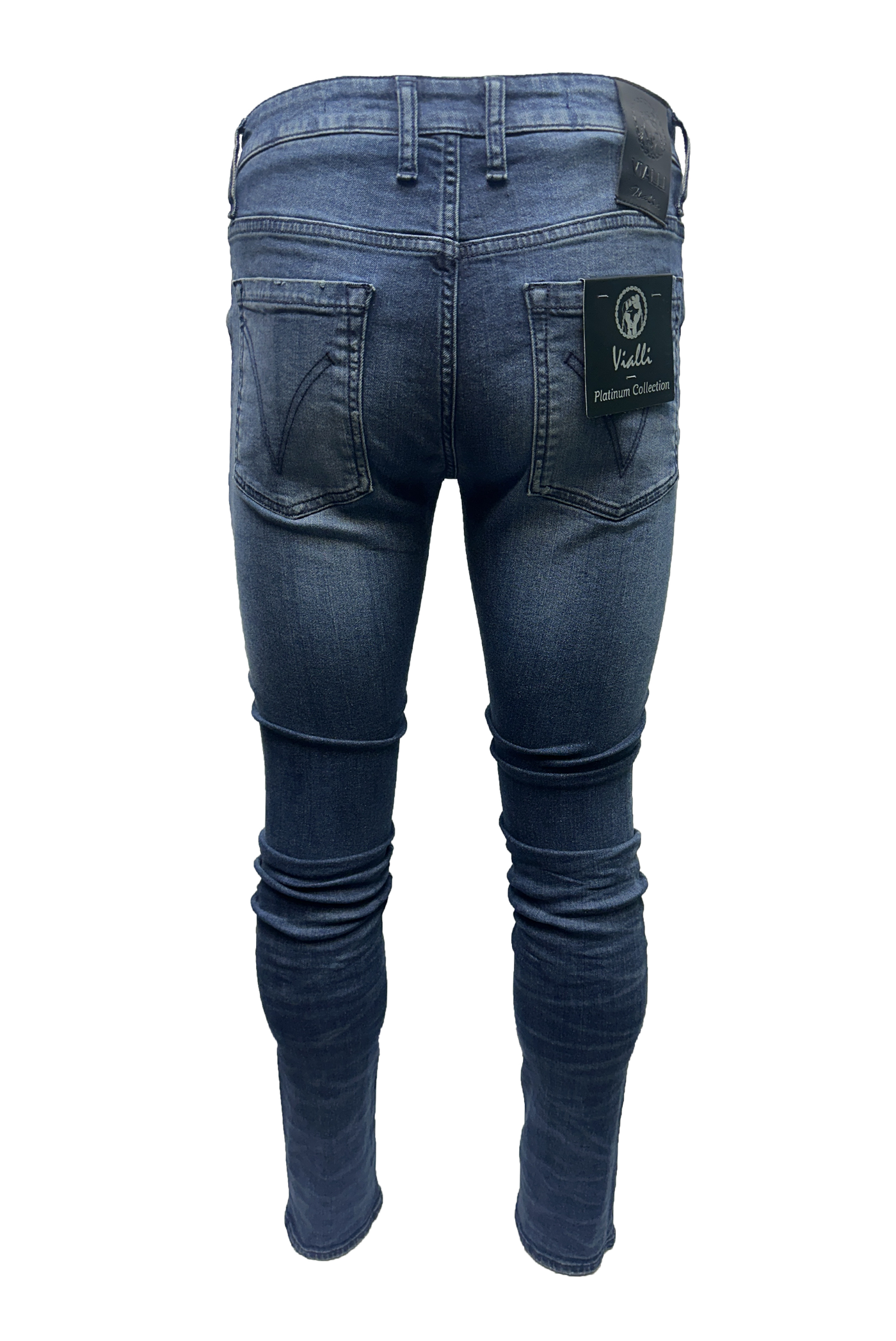Vialli Jevancinio Slim Fit Skinny Jeans for Men, Stylish Blue Denim