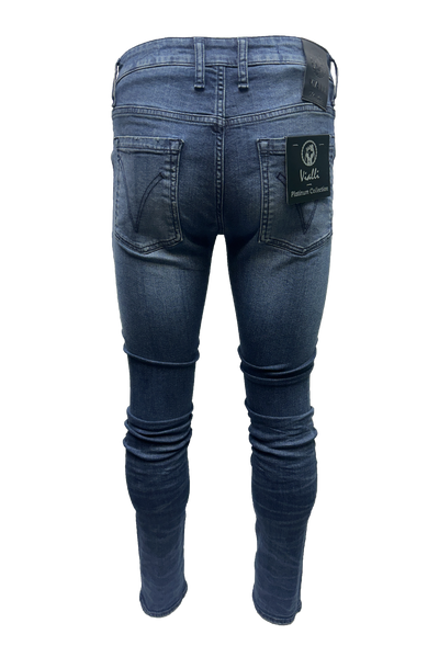 Vialli Jevancinio Slim Fit Skinny Jeans for Men, Stylish Blue Denim
