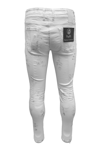 Vialli Jaxstar Ultra-Fit White Jeans: Premium Stretch Denim for Ultimate Comfort