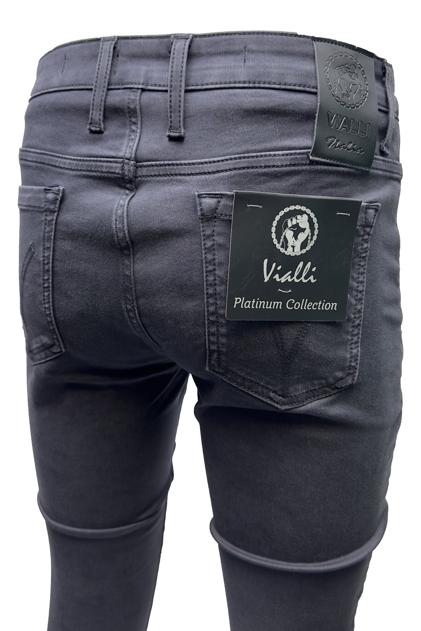Vialli Espangonzia Ultra Fit Jean: Premium Charcoal Denim with Perfect Stretch