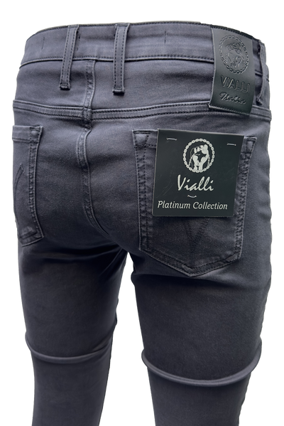 Vialli Espangonzia Ultra Fit Jean: Premium Charcoal Denim with Perfect Stretch