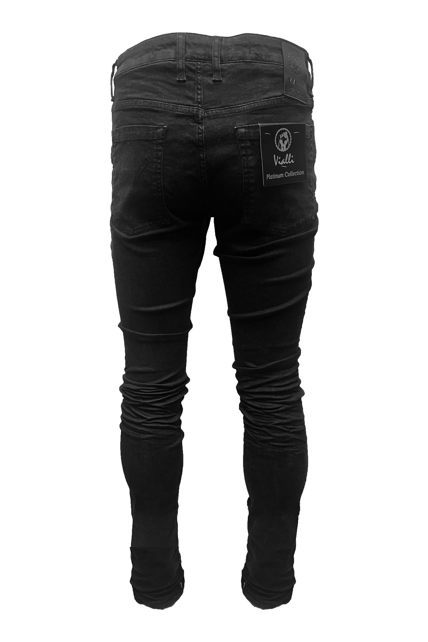 Vialli Jumanjinn Skinny Jeans for Men - Charcoal Black Slim Fit