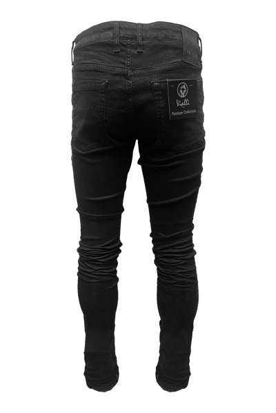 Vialli Jumanjinn Skinny Jeans for Men - Charcoal Black Slim Fit