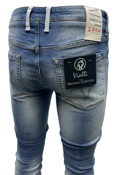 Vialli Jonnastinia Blue Skinny Jeans: Classic Design, Modern Fit, Premium Comfort