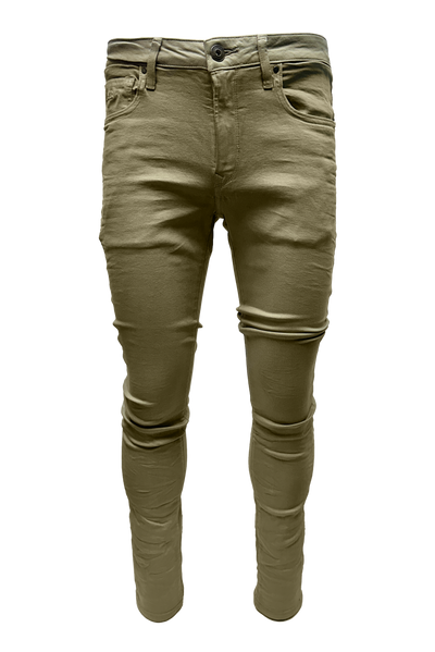 Vialli Jupieter Skinny Jean: Stylish Khaki Sage Designer Denim for Men