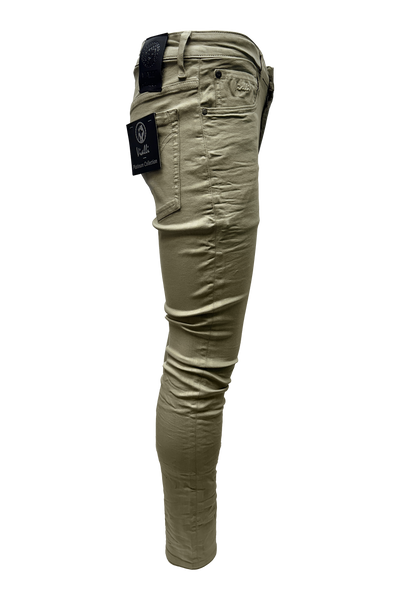 Vialli Jupieter Skinny Jean: Stylish Khaki Sage Designer Denim for Men