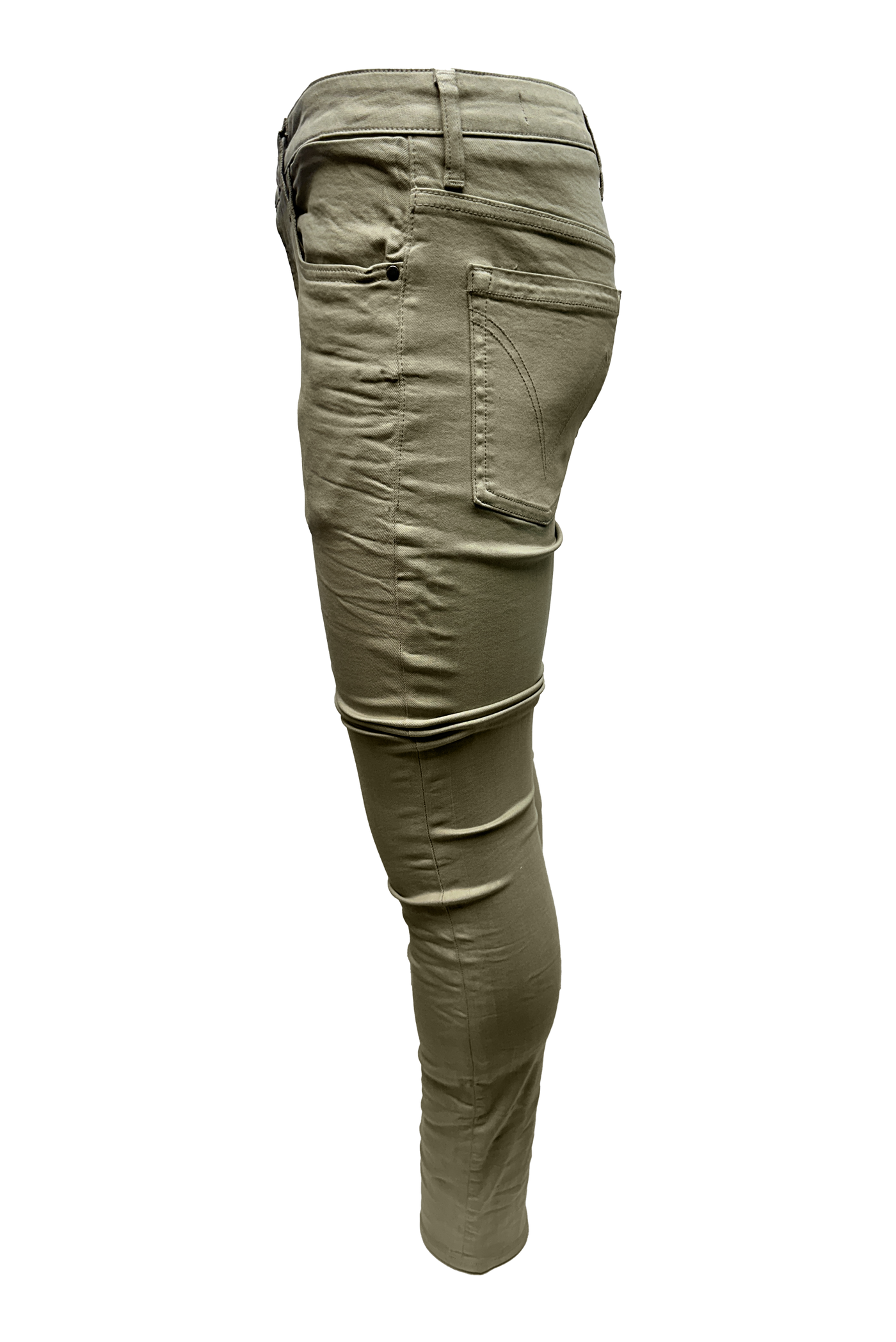 Vialli Jupieter Skinny Jean: Stylish Khaki Sage Designer Denim for Men