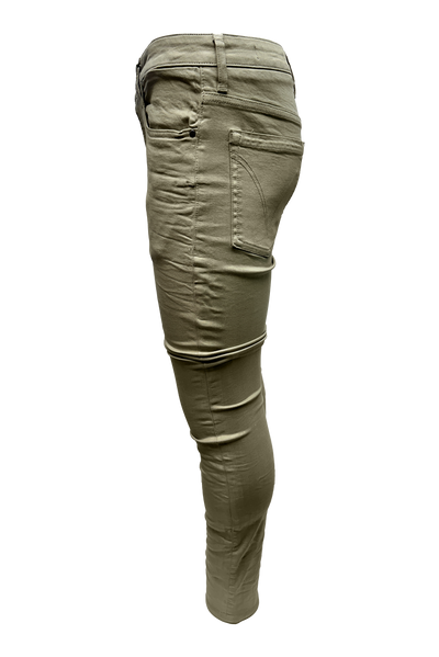 Vialli Jupieter Skinny Jean: Stylish Khaki Sage Designer Denim for Men