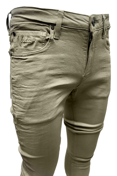 Vialli Jupieter Skinny Jean: Stylish Khaki Sage Designer Denim for Men