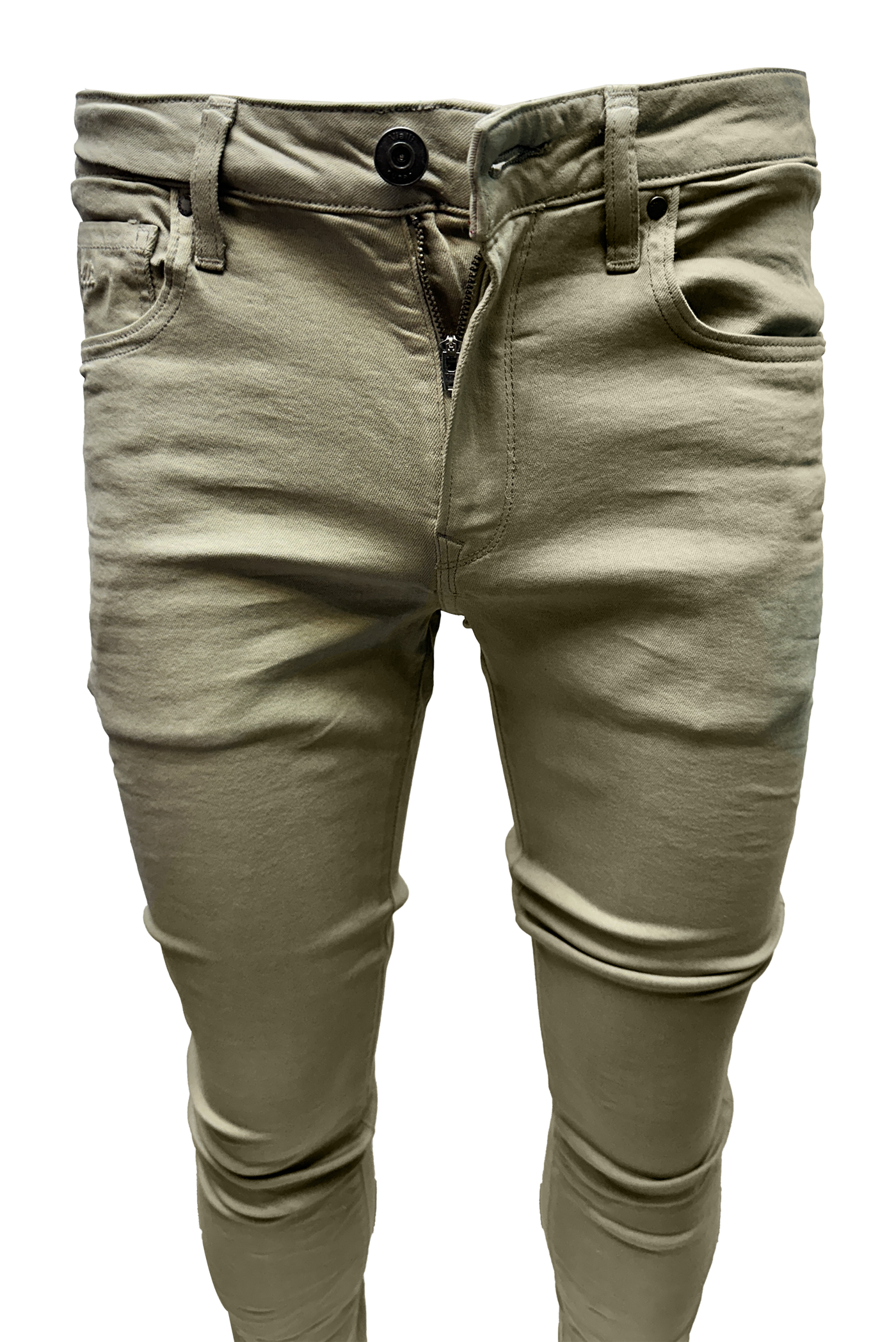 Vialli Jupieter Skinny Jean: Stylish Khaki Sage Designer Denim for Men
