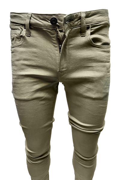 Vialli Jupieter Skinny Jean: Stylish Khaki Sage Designer Denim for Men