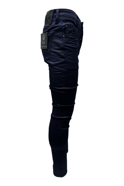 Vialli Men's Espangonzia Ultra-Fit Indigo Jeans with Signature Style